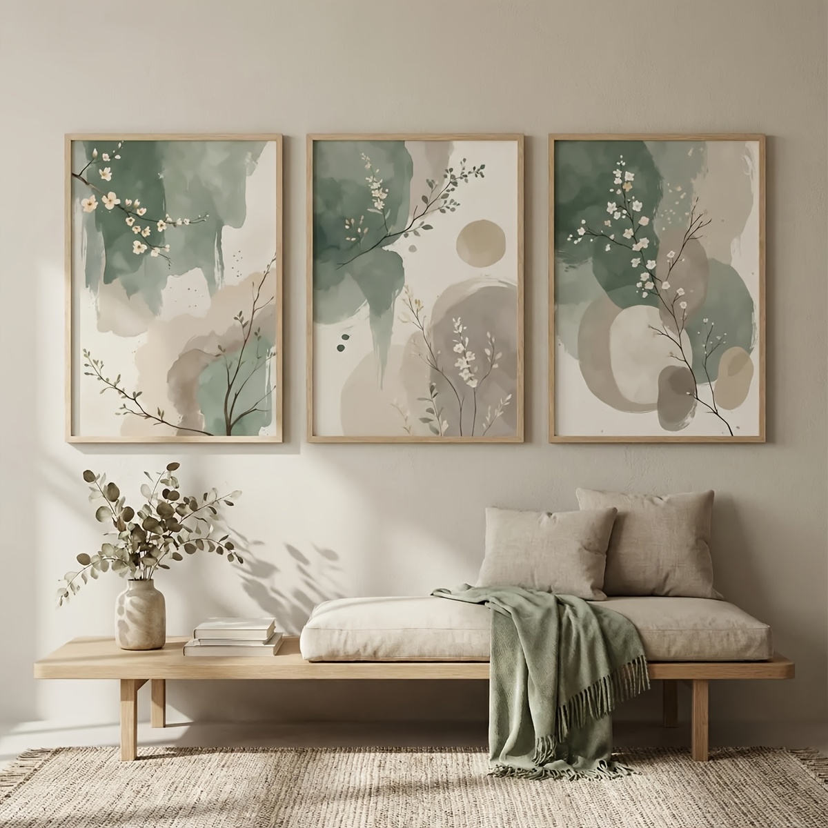 Plant Parenting - 3 adet Japon Tarzı Bitki Tuval