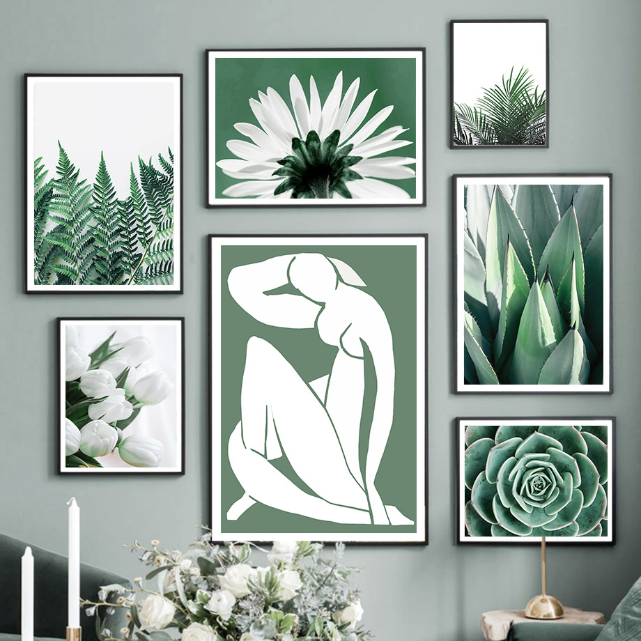 Plant Parenting - Yeşil Matisse Kız Kaktüs Bitki Yapraklı